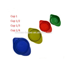 2015 New Product Food Cook Tools Grade Collapsible Silicone Measuring Cup Set for 250ml 125ml 80ml 60ml/Silicone Measure Cups